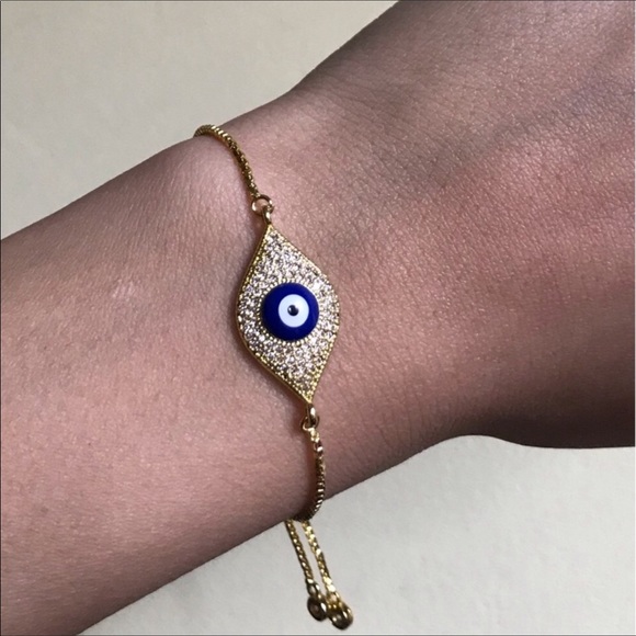 NEW Gold chain bracelet Evil eye protection - Picture 2 of 8